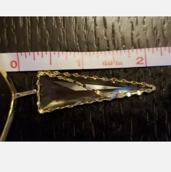 14k Yellow Gold Mother Of Pearl Quartz  Necklace - Picture 11 of 12